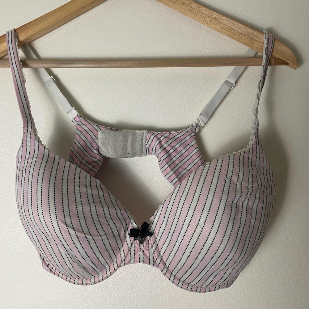 Body by Victoria lined pink white bra 36C